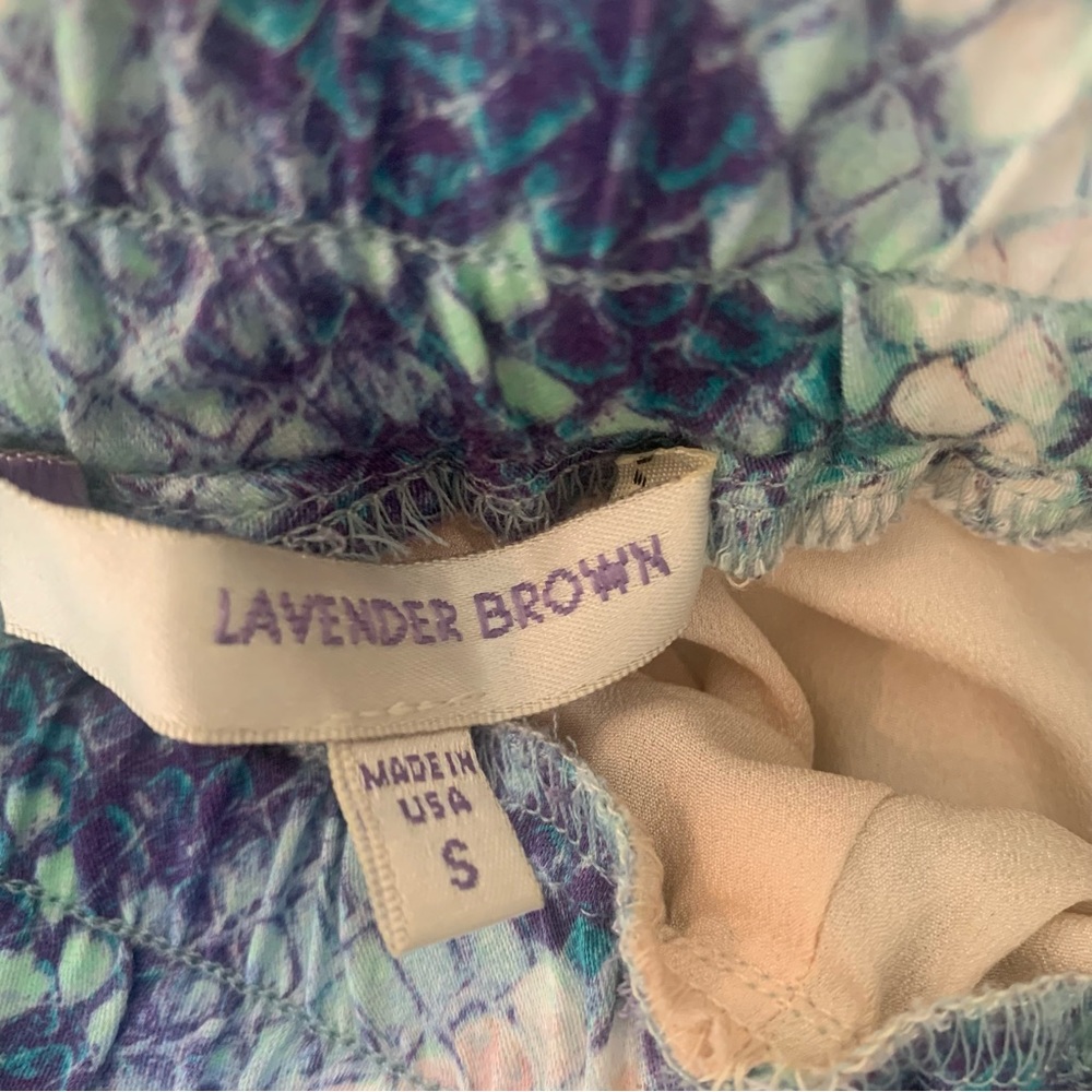 Lavender Brown Pastel Python Snakeskin Print Line… - image 3